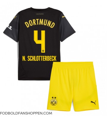 Borussia Dortmund Nico Schlotterbeck #4 Udebanetrøje Børn 2024-25 Kortærmet (+ Korte bukser)